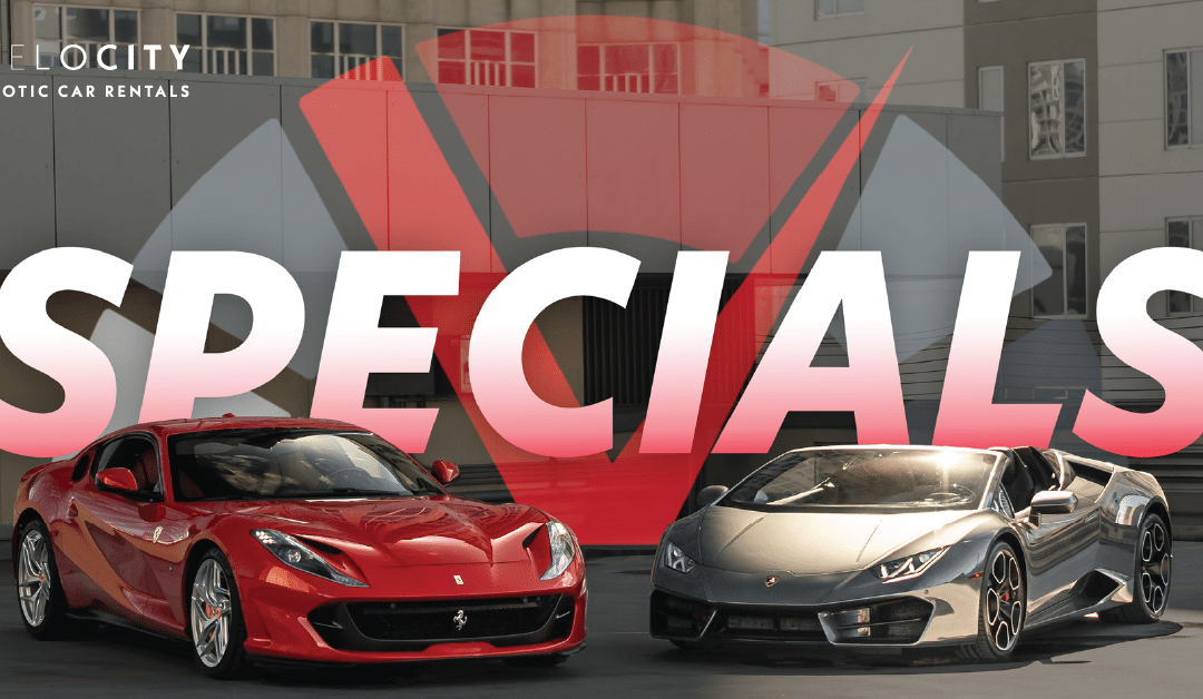 Velocity Exotic Car Rentals Specials