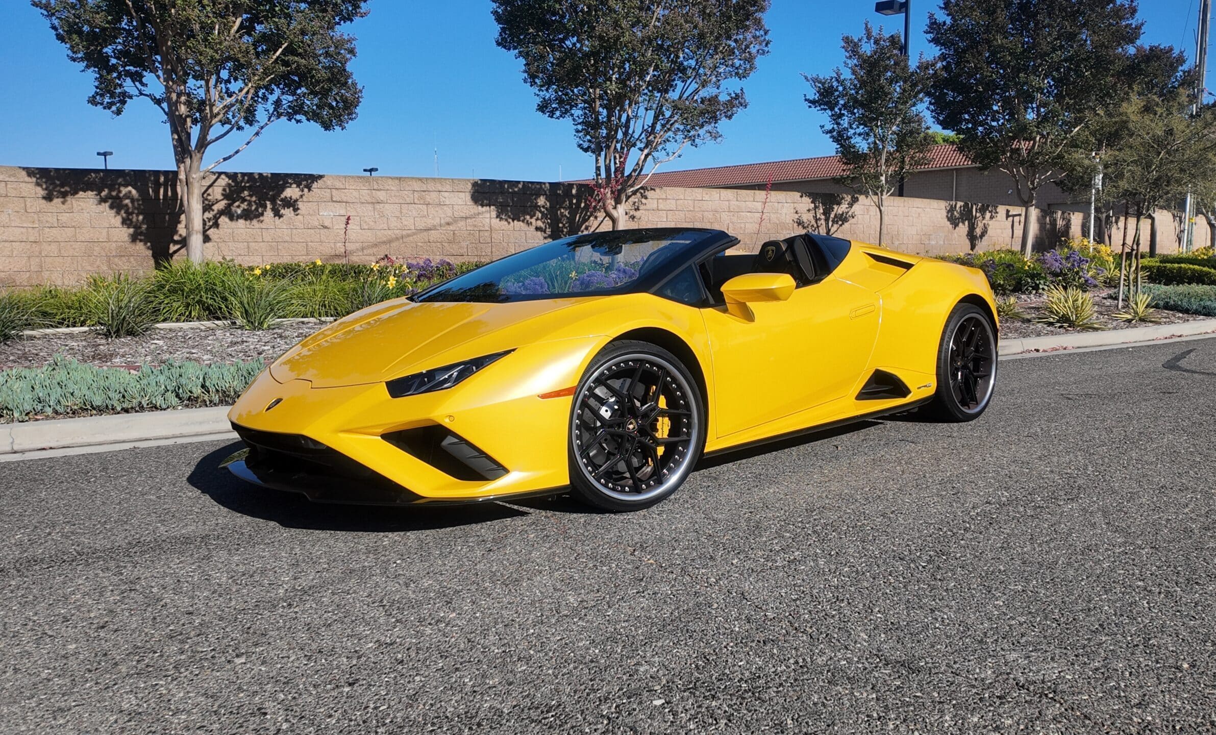 Lamborghini Huracan EVO Spyder — Giallo for rent in Los Angeles