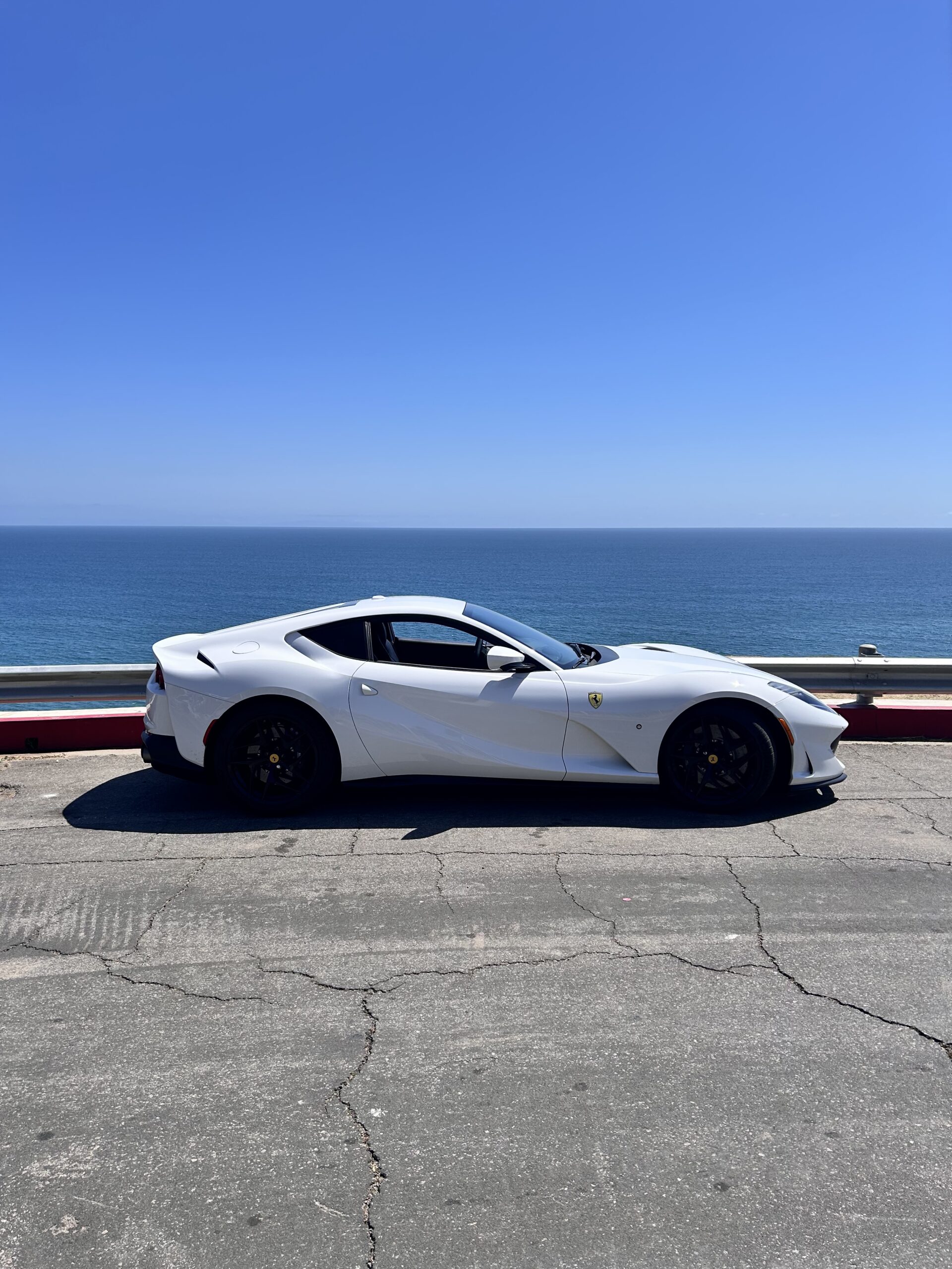 ferrari 812 rental in malibu on PCH 